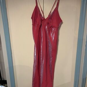 wild fable Pink Satin Slip with Double Spaghetti Straps